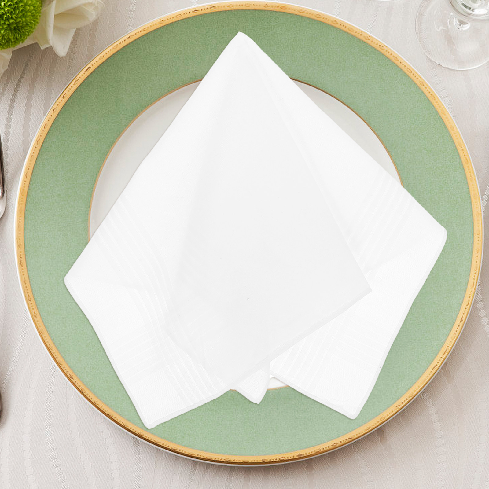 Handkerchief Cotton Men - ผ้าเช็ดหน้าสีขาวล้วน 3 ชิ้น ผ้าพันคอผ้าฝ้ายดีไซน์ทันสมัยสำหรับผู้ชาย ผ้าพันคอผ้าฝ้ายขนาดใหญ่ใช้งานได้หลากหลายและมีสไตล์