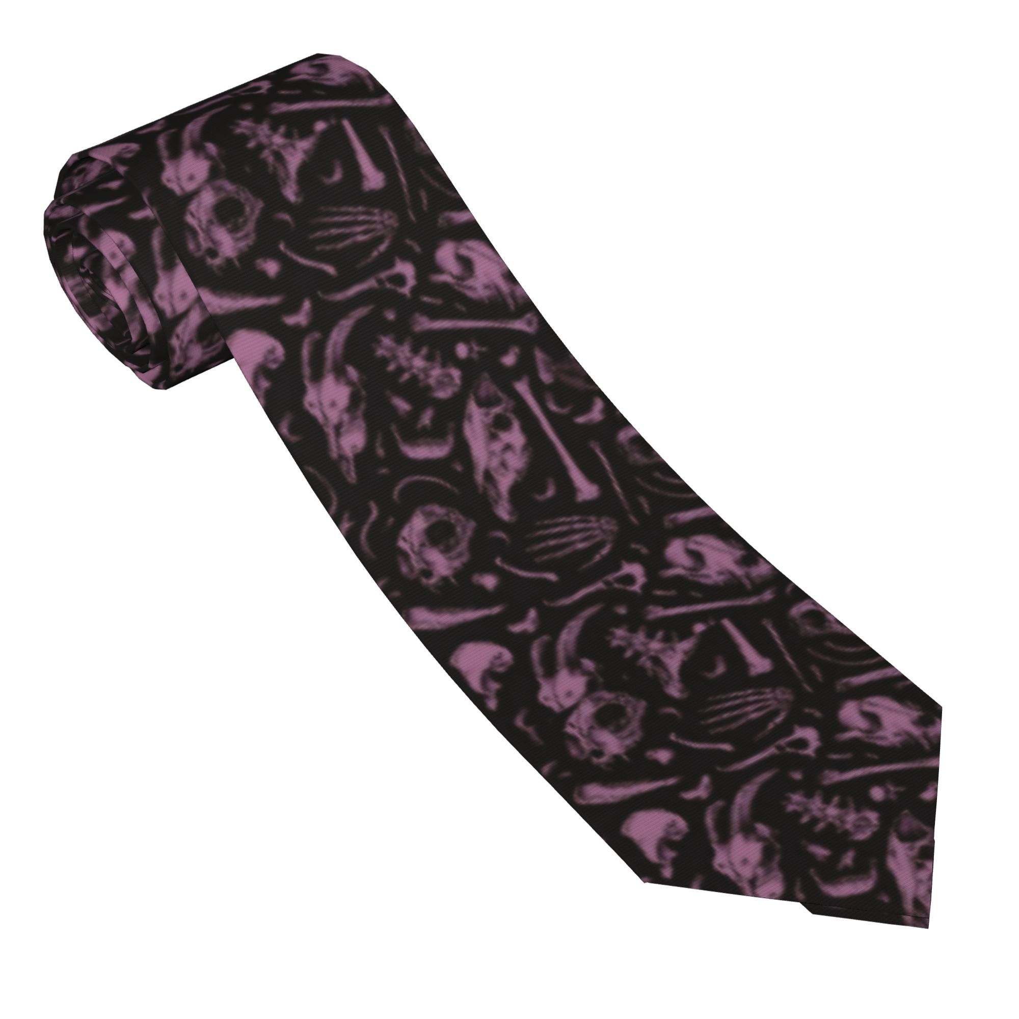 Skinny Tie Men - เนคไทสไตล์โกธิคโคเควตต์สำหรับฮาโลวีน แบบยูนิเซ็กส์ ทำจากโพลีเอสเตอร์ ขนาด 8 ซม.