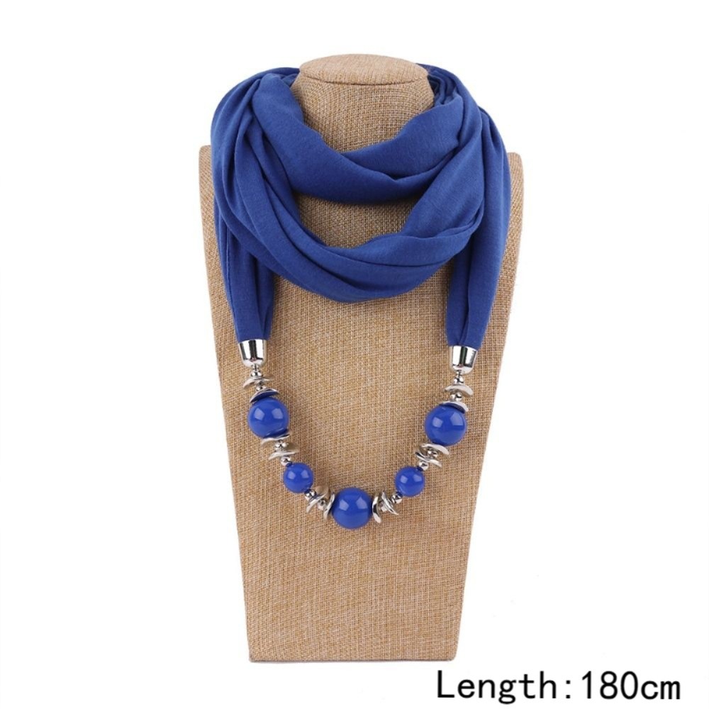 ผ้าพันคอชีฟองใหม่ ประดับลูกปัด - Infinity Scarf Knit บทวิจารณ์และราคา