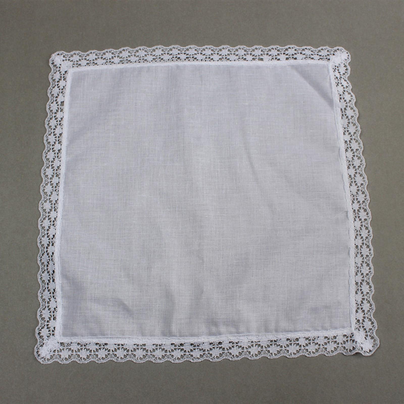 ผ้าเช็ดหน้าลูกไม้สีขาวบริสุทธิ - Handkerchief Cotton Men บทวิจารณ์และราคา