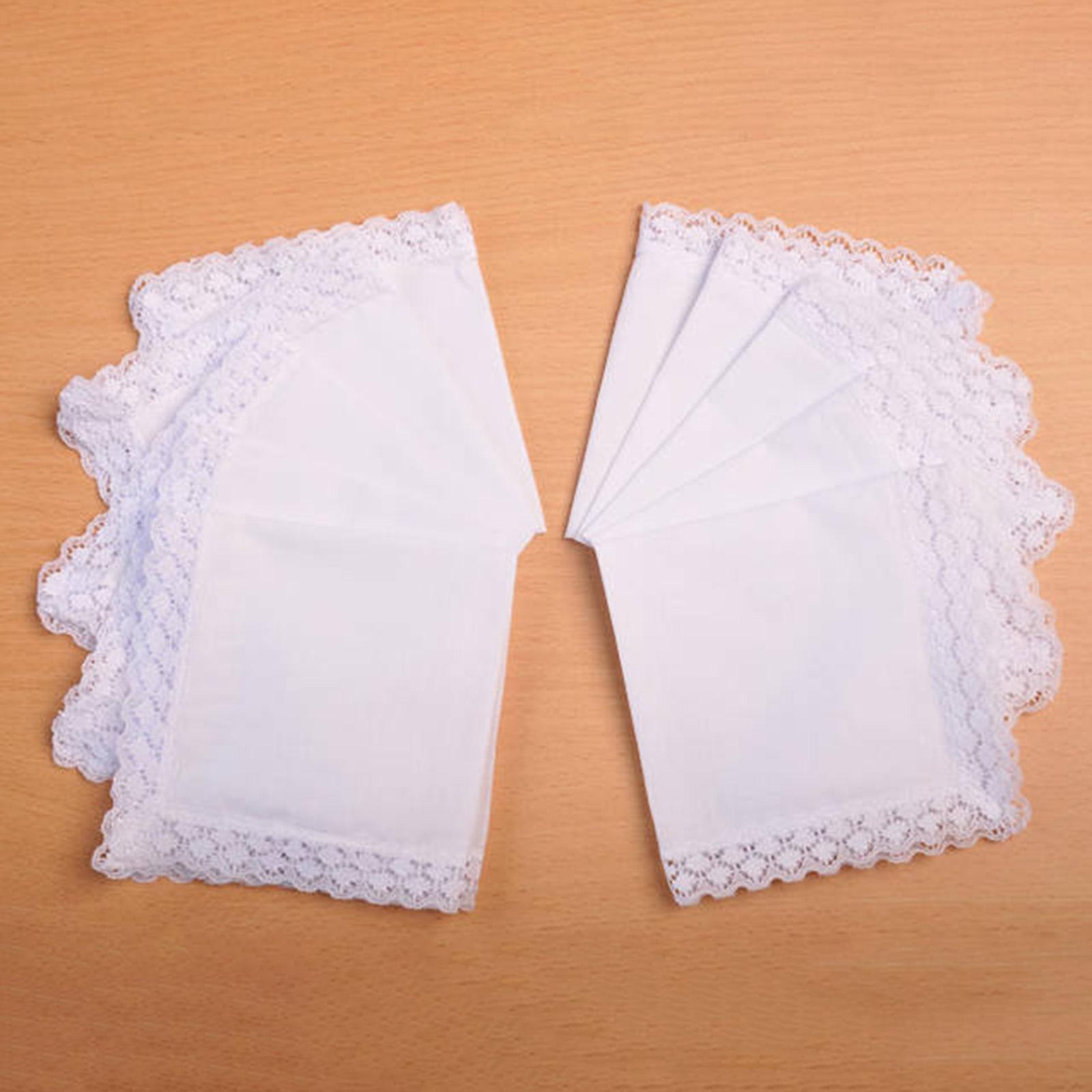 ผ้าเช็ดหน้าลูกไม้สีขาวบริสุทธิ - Handkerchief Cotton Men บทวิจารณ์และราคา