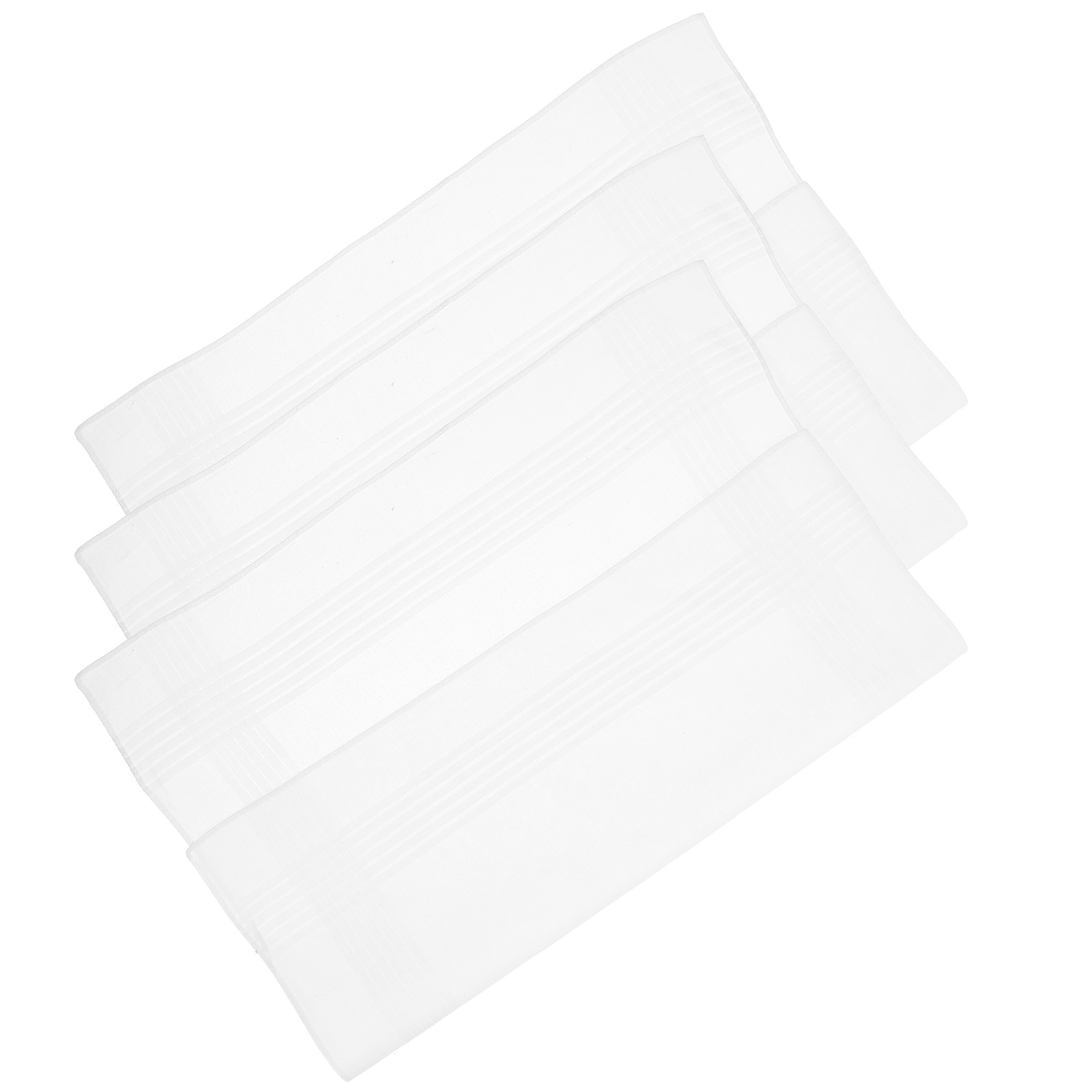 ผ้าเช็ดหน้าสีขาวล้วน 3 ชิ้น ผ้ - Handkerchief Cotton Men บทวิจารณ์และราคา