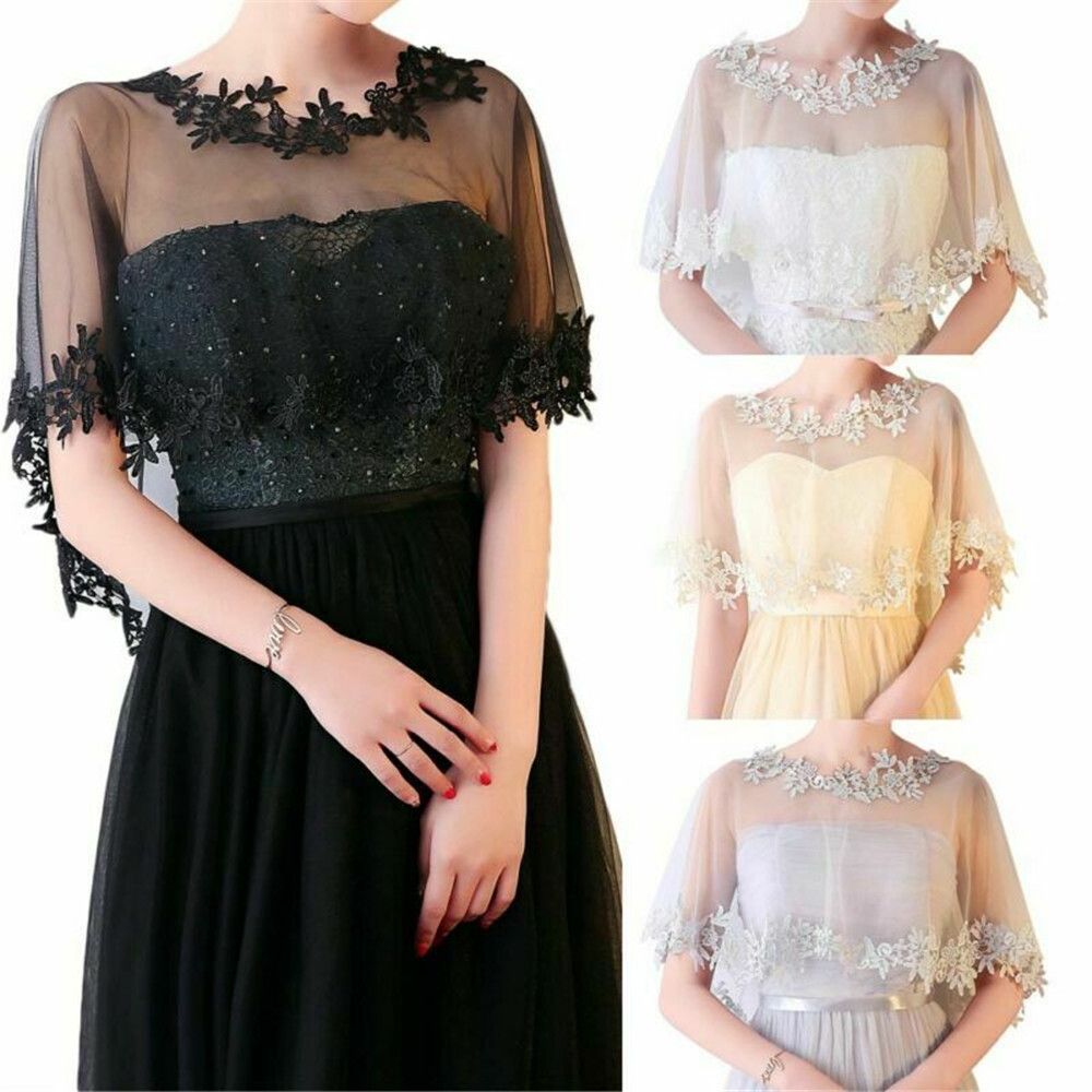 ผู้หญิงเจ้าสาวสบายๆผ้าคลุมไหล่ - Stole Wedding Shawl บทวิจารณ์และราคา