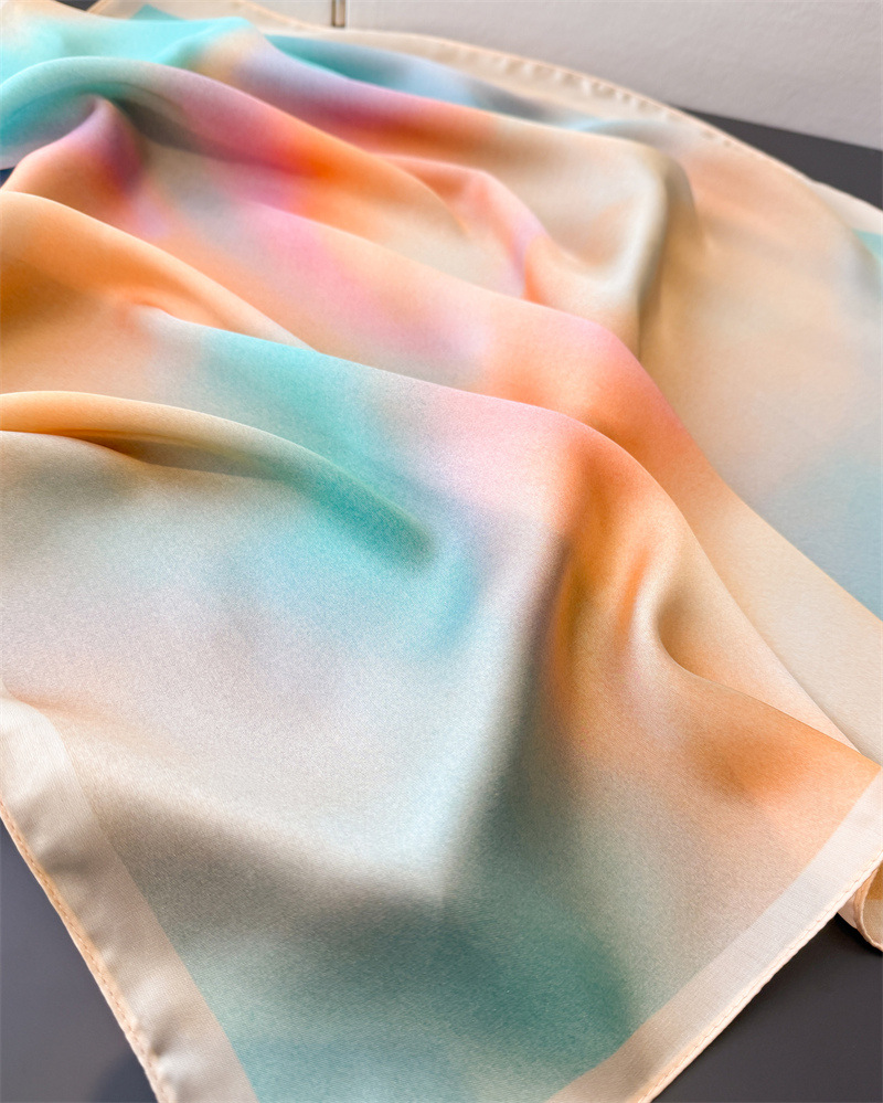 ผ้าพันคอไหมพิมพ์ลายแฟชั่นดีไซน - Scarf Silk Square บทวิจารณ์และราคา