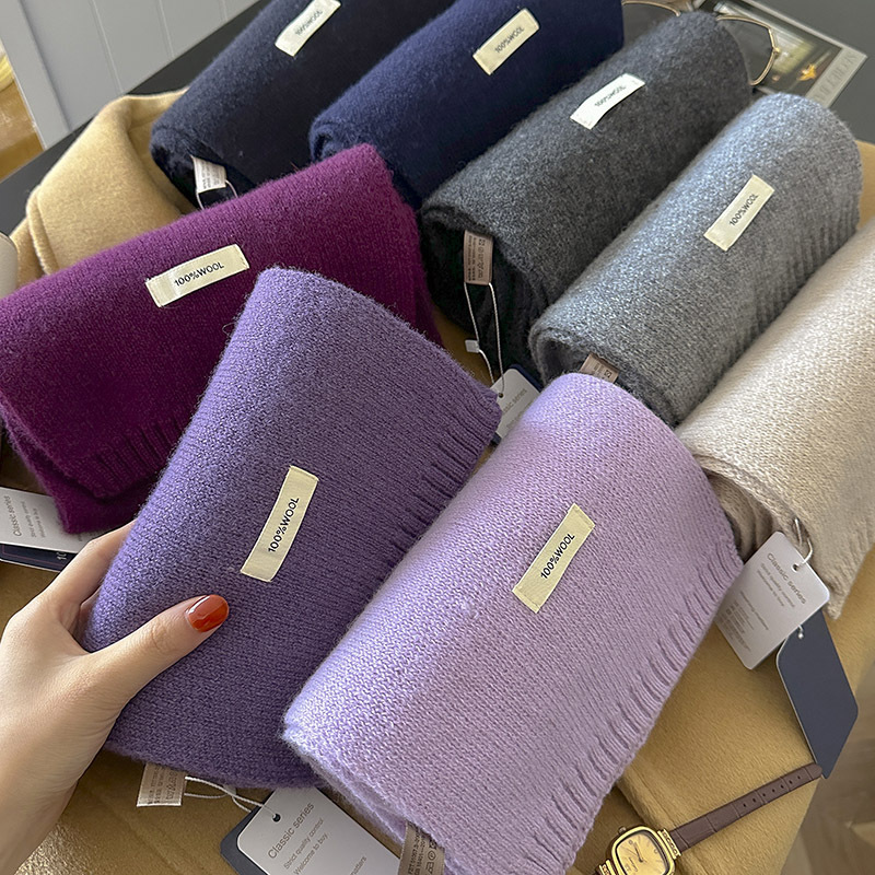 ผ้าพันคอขนสัตว์แท้ 48 สี สำหรั - Muffler Men Wool บทวิจารณ์และราคา