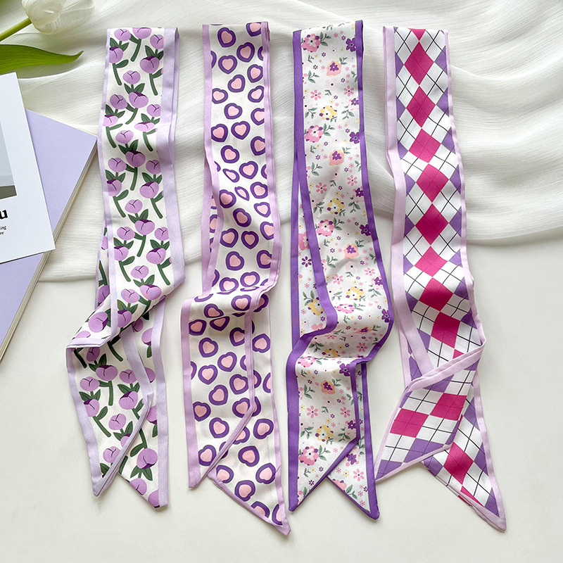 ใหม่หรูหราแคบสั้นผู้หญิงผ้าพัน - Silk Neck Scarf บทวิจารณ์และราคา