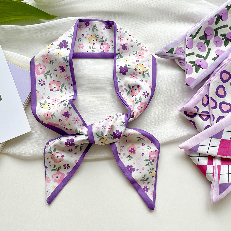 ใหม่หรูหราแคบสั้นผู้หญิงผ้าพัน - Silk Neck Scarf บทวิจารณ์และราคา