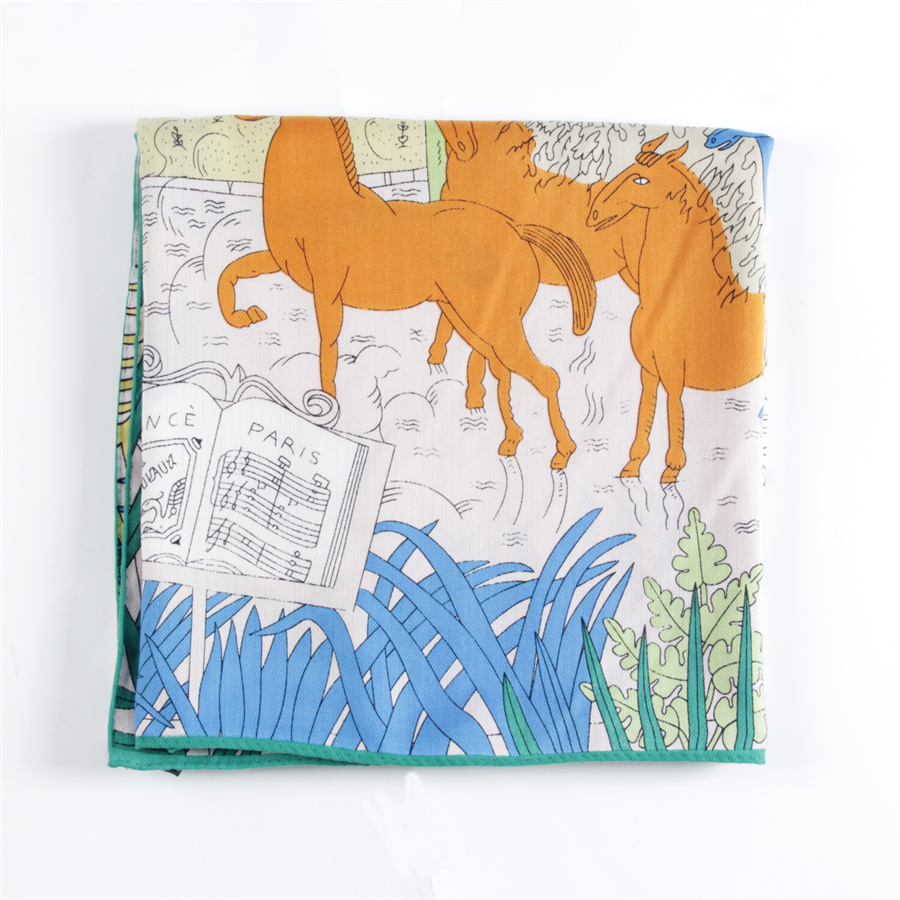 POBING ผ้าไหมผ้าพันคอผ้าพันคอผ - Scarf Silk Square บทวิจารณ์และราคา
