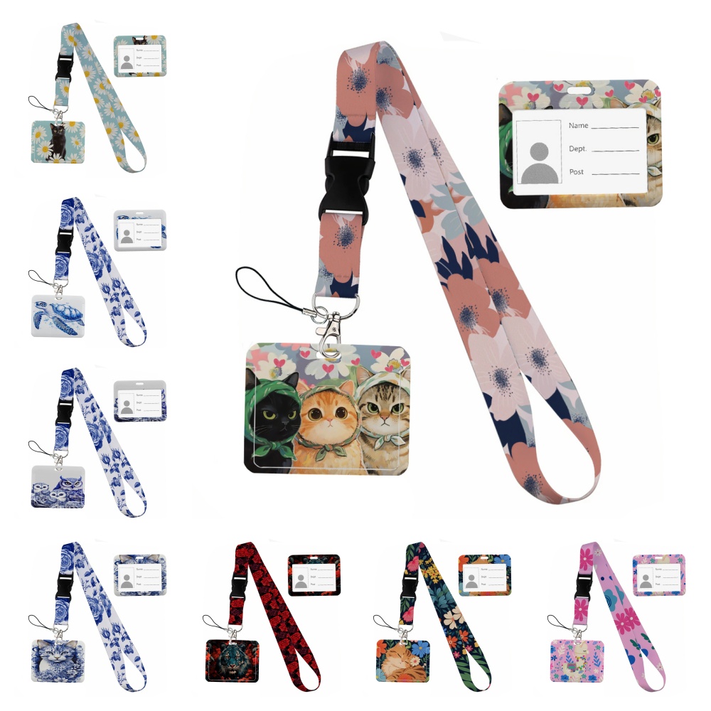 สายคล้องคอพิมพ์ลายริบบิ้นรูปสั - Lanyard Badge Holder บทวิจารณ์และราคา