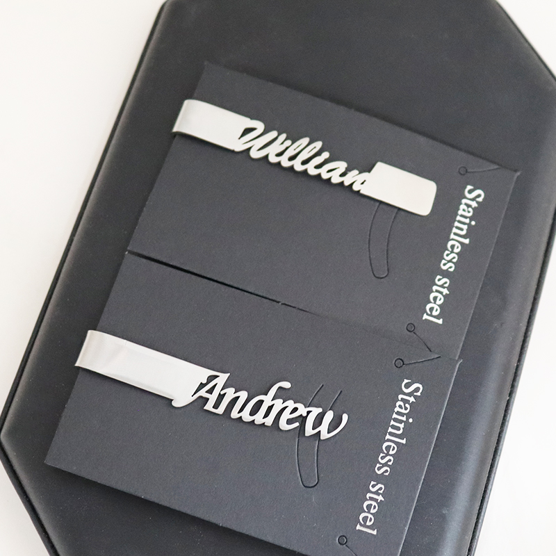 DIY ชื่อตัวอักษรรูปแบบ 4.8*0.8 - Tie Clip Silver บทวิจารณ์และราคา